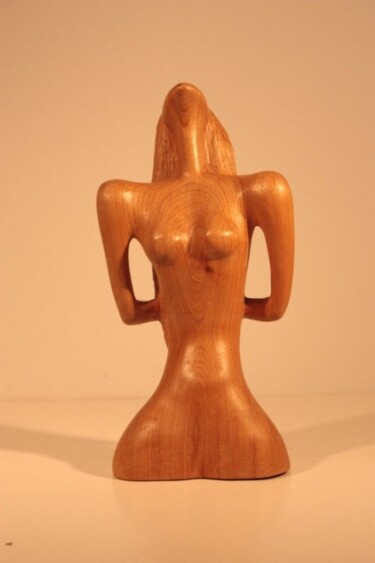 Скульптура под названием "Frimeuse - sûr d'el…" - Max Bernard, Подлинное произведение искусства, Дерево