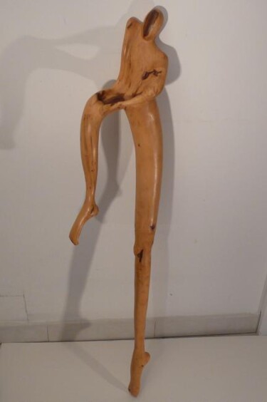 Sculpture titled "Etirements -Trop ét…" by Max Bernard, Original Artwork, Wood