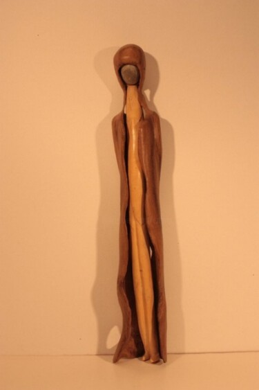 Sculpture titled "Manteau habité" by Max Bernard, Original Artwork, Wood