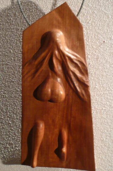 Sculpture titled "Passe muraille" by Max Bernard, Original Artwork, Wood