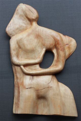 Sculpture intitulée "Le coeur du problème" par Max Bernard, Œuvre d'art originale, Bois