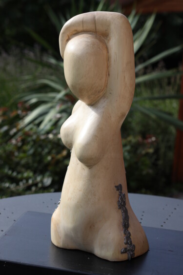 Escultura titulada "Pétage de plombs" por Max Bernard, Obra de arte original, Madera