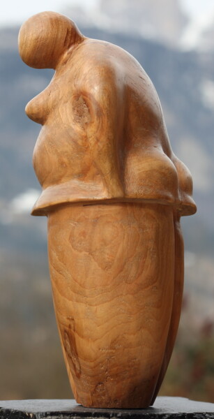 Скульптура под названием "Pesante" - Max Bernard, Подлинное произведение искусства, Дерево
