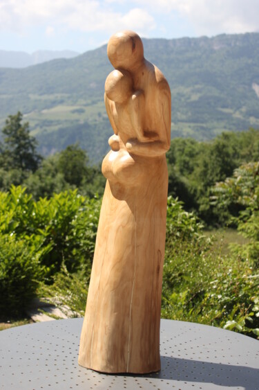 Скульптура под названием "Couple si prés" - Max Bernard, Подлинное произведение искусства, Дерево