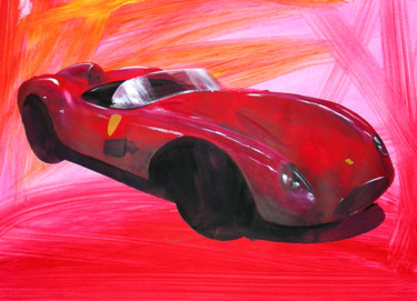 Painting titled "ferrari.jpg" by Max Croci, Original Artwork, Acrylic