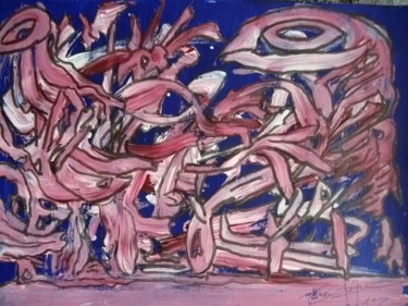Malerei mit dem Titel "MANGO" von Max-Denis Deperrois, Original-Kunstwerk, Öl