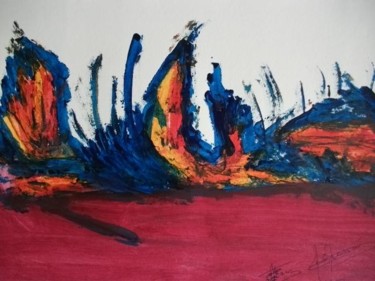 Malerei mit dem Titel "LA MER" von Max-Denis Deperrois, Original-Kunstwerk, Öl