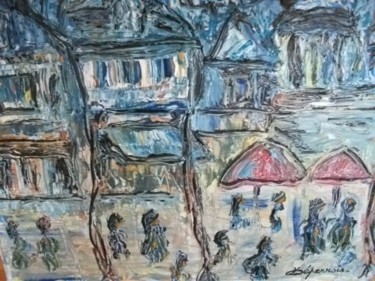 Malerei mit dem Titel "PARIS" von Max-Denis Deperrois, Original-Kunstwerk, Öl