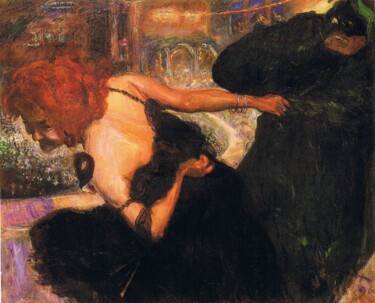 Malerei mit dem Titel "Danse macabre" von Max Slevogt, Original-Kunstwerk, Öl