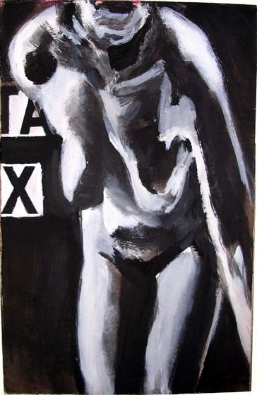 Pittura intitolato "Black Box" da Max Costa, Opera d'arte originale, Olio