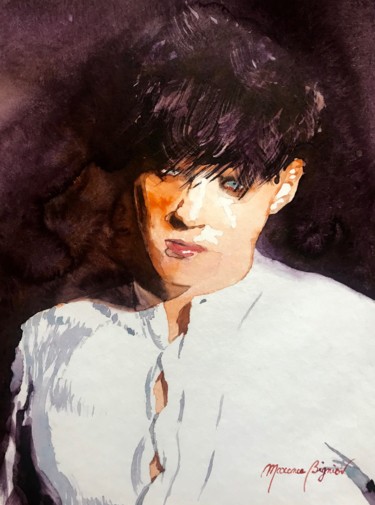 Painting titled "bad boy" by Maxence Bignier, Original Artwork, Watercolor