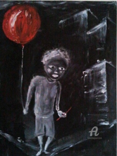 Schilderij getiteld "Ballon" door Thomas Fremolle, Origineel Kunstwerk