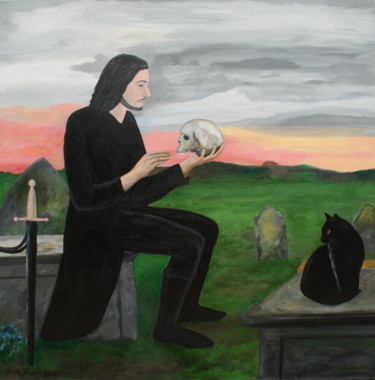 Malerei mit dem Titel "Hamlet 2" von Robert Harris, Original-Kunstwerk, Öl
