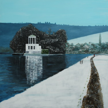 Pintura titulada "Temple Island" por Robert Harris, Obra de arte original, Oleo