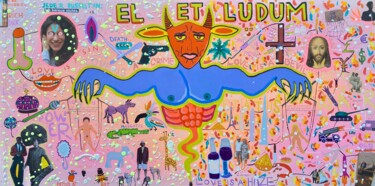 Картина под названием "El et Ludum" - Maxim Pritula, Подлинное произведение искусства, Масло