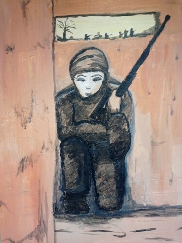 Peinture intitulée "peshmerga" par Maxime Antoine, Œuvre d'art originale, Acrylique