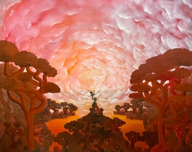Картина под названием "Le passage" - Maxime Caldironi, Подлинное произведение искусства, Масло Установлен на Деревянная рама…