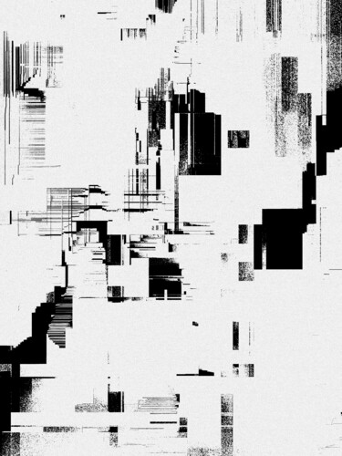 Digitale Kunst mit dem Titel "Noir Minimal VI" von Maxime Guy (Designus), Original-Kunstwerk, 2D digitale Arbeit