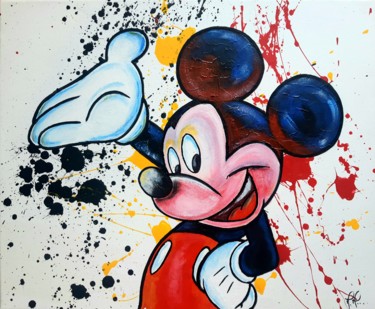 Painting titled "Mickey" by Maxime Mourer-Klein, Original Artwork, Acrylic