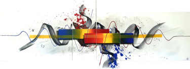 Картина под названием "Prisme" - Maxime Mourer-Klein, Подлинное произведение искусства, Акрил Установлен на Деревянная рама…