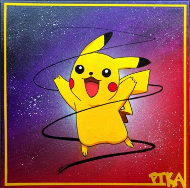 Pintura titulada "Pokemon#1" por Maxime Mourer-Klein, Obra de arte original, Acrílico Montado en Bastidor de camilla de made…