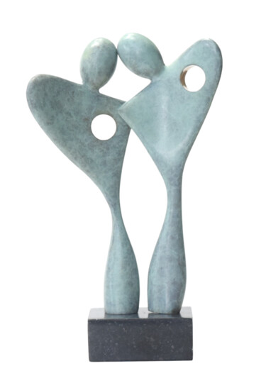 Sculpture titled "Couple papillon" by Damax, Original Artwork, Bronze