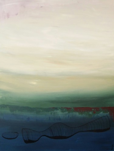 Painting titled "Sea 2" by Maxime Haja, Original Artwork, Acrylic
