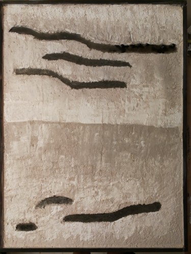 Malerei mit dem Titel "Résine 1" von Maxime Haja, Original-Kunstwerk, Sand