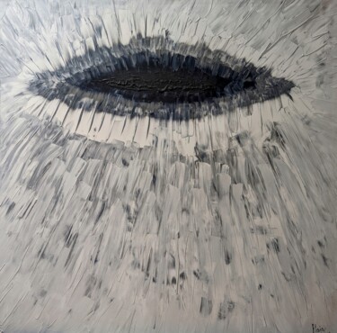 Peinture intitulée "les yeux noirs" par Maxime Haja, Œuvre d'art originale, Acrylique