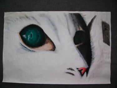 Malerei mit dem Titel "A Cat" von Maximilian Zabielski, Original-Kunstwerk, Acryl