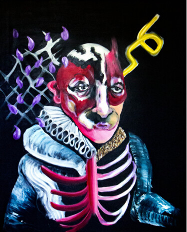 Pintura titulada "Mascarade" por Maximilien Dhumerelle (Max Dhum), Obra de arte original, Acrílico Montado en Bastidor de ca…