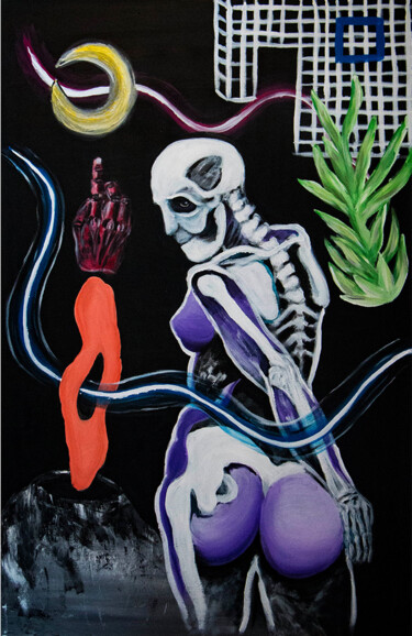 Malarstwo zatytułowany „second space” autorstwa Maximilien Dhumerelle (Max Dhum), Oryginalna praca, Akryl Zamontowany na Dre…