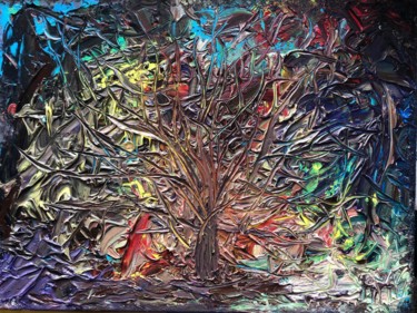 Картина под названием "Philosophycal tree" - Maxim Zinov'Ev, Подлинное произведение искусства, Масло