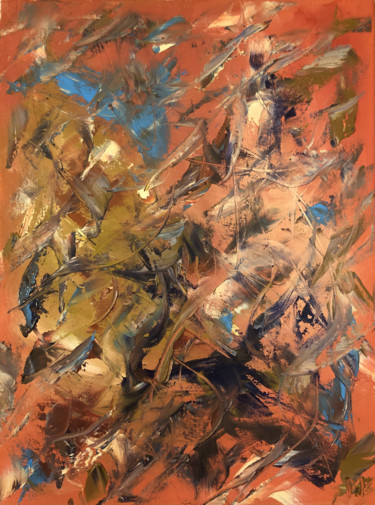 Malerei mit dem Titel "Over the precipice" von Maxim Zinov'Ev, Original-Kunstwerk, Öl