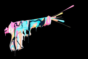 Digitale Kunst getiteld "Spray Gun" door Maxl, Origineel Kunstwerk, Gemanipuleerde fotografie