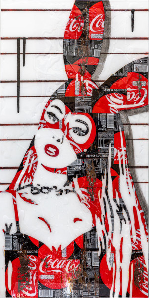 Collages intitolato "Bunny Coke" da Maxl, Opera d'arte originale, Collages