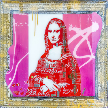 Painting titled "Mona cola" by Maxl, Original Artwork, Collages