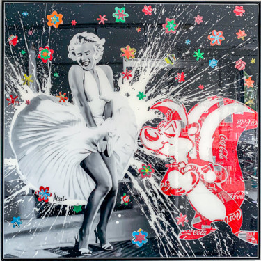 Collages titled "Marilyn & Pépé" by Maxl, Original Artwork, Collages