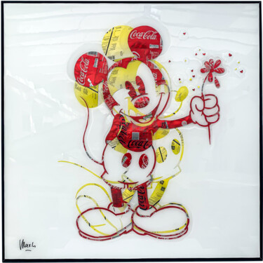 Κολάζ με τίτλο "Mickey Double" από Maxl, Αυθεντικά έργα τέχνης, Κολάζ Τοποθετήθηκε στο Αλουμίνιο