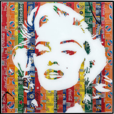 Schilderij getiteld "Marilyn" door Maxl, Origineel Kunstwerk, Acryl Gemonteerd op Aluminium