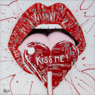 Painting titled "Kiss me" by Maxl, Original Artwork, Acrylic