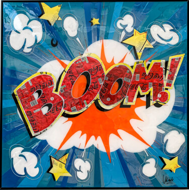 Ζωγραφική με τίτλο "Boom !" από Maxl, Αυθεντικά έργα τέχνης, Ακρυλικό Τοποθετήθηκε στο Αλουμίνιο