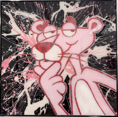 Peinture intitulée "Pink Pollock Panther" par Maxl, Œuvre d'art originale, Acrylique