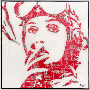 Malerei mit dem Titel "Heroine" von Maxl, Original-Kunstwerk, Collagen Auf Andere starre Platte montiert