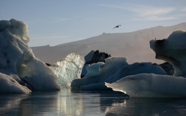 Photographie intitulée "L'âme du glacier" par Max Lévine, Œuvre d'art originale, Photographie numérique Monté sur Aluminium