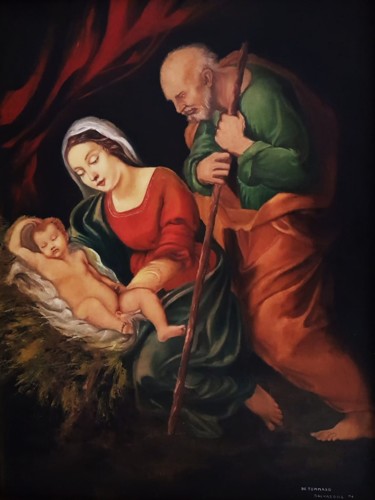 Pittura intitolato "nativita-1994.jpg" da Salvatore De Tommaso, Opera d'arte originale, Olio