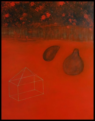 Peinture intitulée "RED NIGHT" par Maxime Mucret, Œuvre d'art originale, Huile