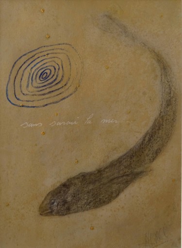 Disegno intitolato "sans savoir la mer" da Maxime Mucret, Opera d'arte originale, Olio