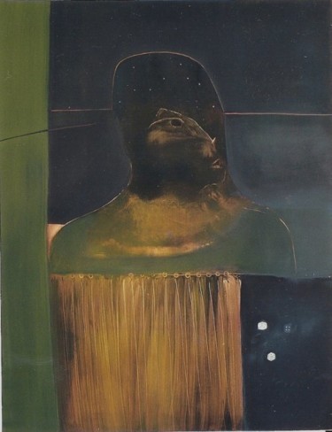 Peinture intitulée "Derrière la vitre" par Maxime Mucret, Œuvre d'art originale, Huile