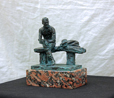 Sculpture titled "Shukshin Vasily Mak…" by Maxim Mukhaev, Original Artwork, Casting